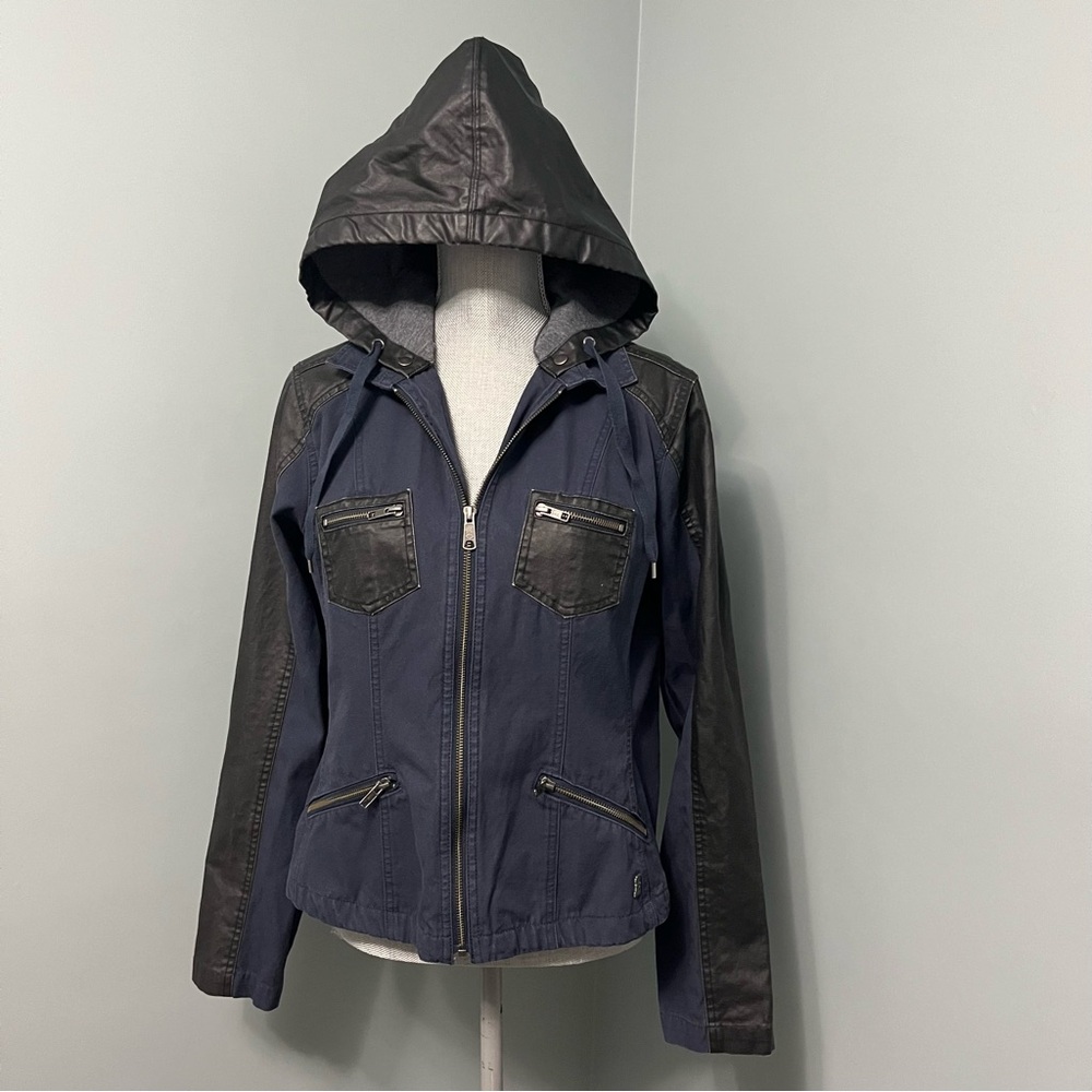 HARLEY-DAVIDSON women’s #1 Skull coated cotton canvas biker jacket size large